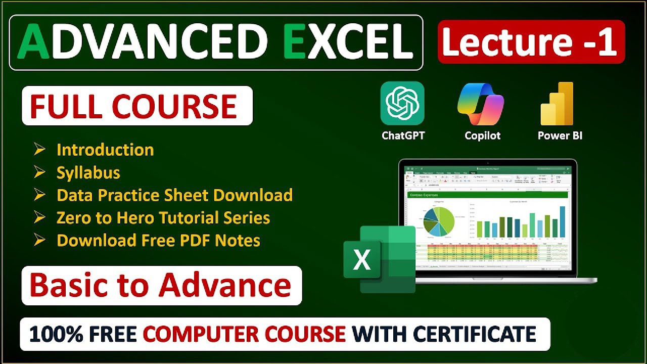 ZERO to HERO in Excel! 📈 Full Step-by-Step Course with AI - YouTube