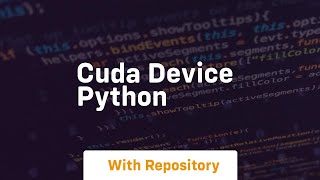 cuda device python