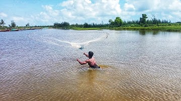 Unbelievable Cast Net Fishing - Fisherman vs River Catch Netting Fishing Video
