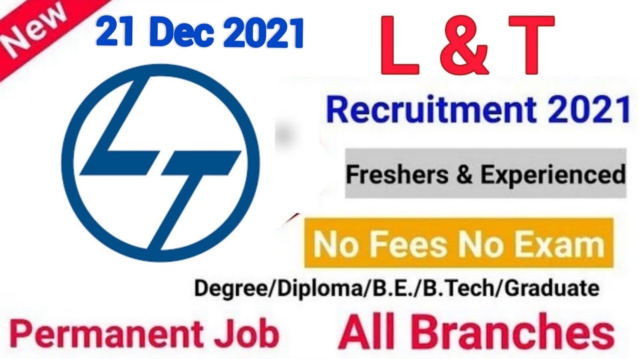 l&t Jobs | Mechanical jobs Graduate jobs | b tech jobs | Job vacancy 20211 l&t Jobs 2021|Freshers