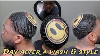 360 waves: Day after a wash & style...