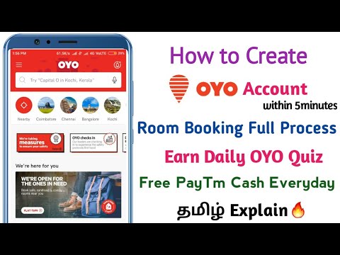 Oyo Mobile App How to Login Process || How to Booking Process | Oyo Quiz Daily Earn PayTm Cash Tamil