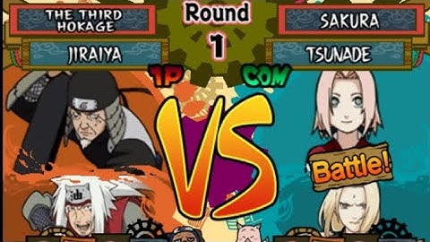 Naruto Shippuden ultimate ninja 5 | The third Hokage Vs Sakura | Gameplay | AetherSx2 emulator