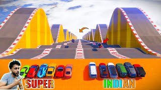 Indian Cars Vs Super Cars Mega Bumps Ramp GTA 5 screenshot 5