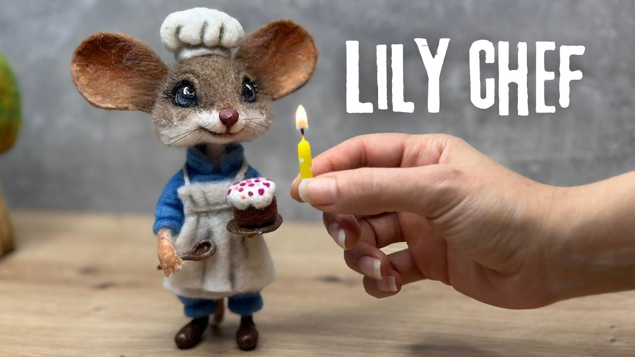 Lily Chef Mouse Felting Tutorial - Handmade Felted Doll