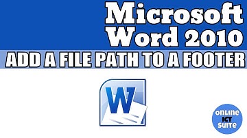 Microsoft Office - Word 2010 - Word 2016 How to add a file path to a document