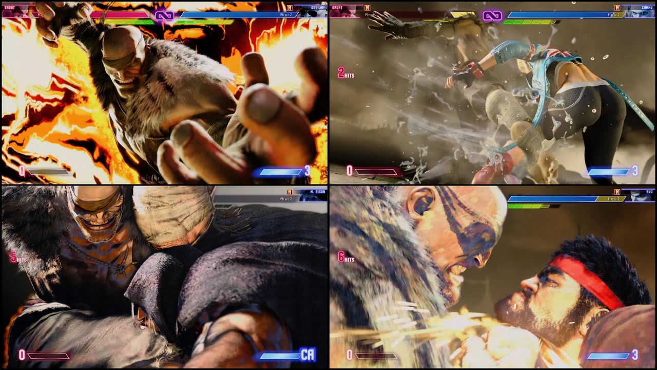 SF6: Супер и критические арты Сагата LVL3 для всех персонажей + DLC