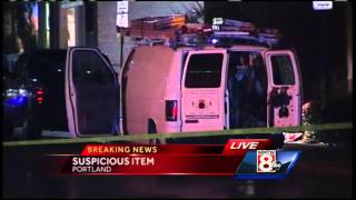 Portland Police Department close streets after finding suspicious object