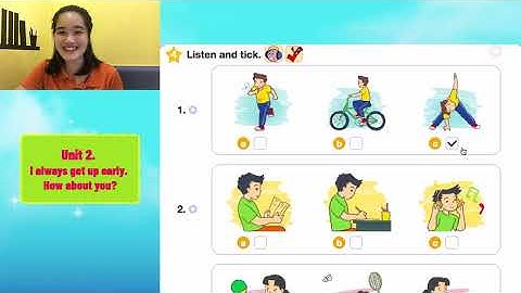 GIẢI BÀI TẬP TIẾNG ANH LỚP 5 - Unit 2-Lesson 1. I always get up early. How about you?-Thaki English