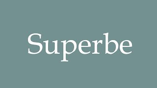 How To Pronounce Superbe Superb Correctly In French