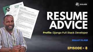 👨🏽‍💻 Resume Advice | Ep 8 | Django Full Stack Developer | Python | App Developer | Malayalam