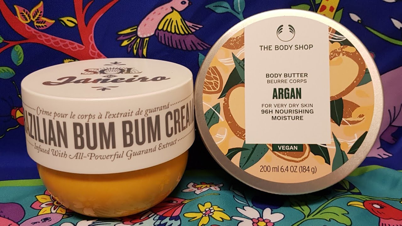 Sol De Janeiro Brazilian Bum Bum Cream Vs The Body Shop Argan Body Butter  Comparison - Which Better? - Youtube