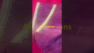 Simple sleeve edges in pearls #music #viralvideo #embroidery #pearl #blouse#shorts #idaes