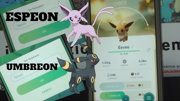 Umbreon Pokemon Go - How To Evolve Eevee Into Umbreon & Espeon