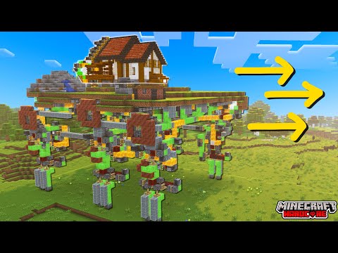 I built a WORKING HOUSE on Minecraft Hardcore