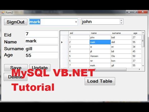 analysis referee Career MySQL VB.NET Tutorial 12 : Show database values in Table or DataGridView -  YouTube