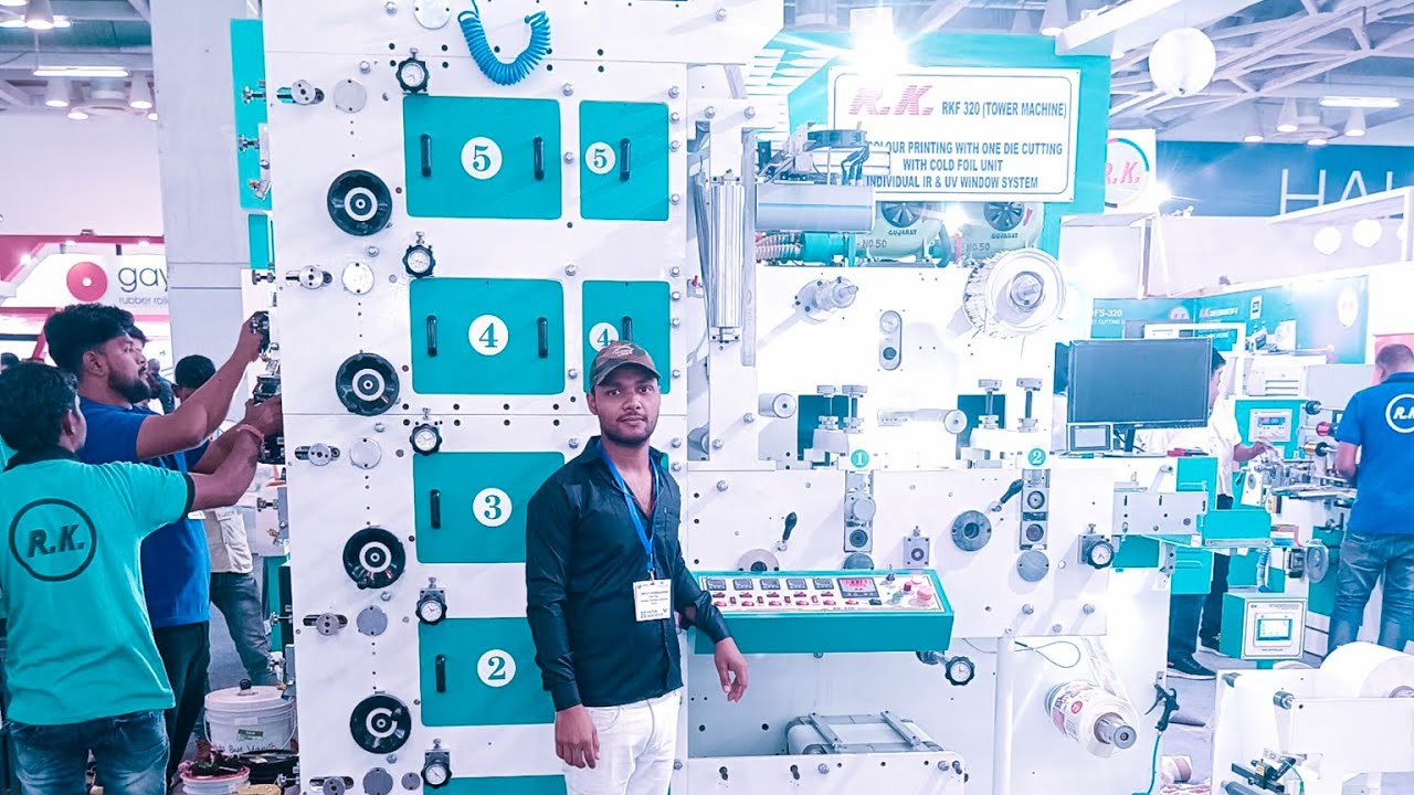 RK LABEL FLEXO PRINTING MACHINE 3 COLOUR TOWER