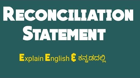 #RCU, KUD | Reconciliation Statement | 15 Marks Problem & Solutions Reconciliation Statement
