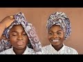 The simplest method of tying ankara head tie  how to tie a turban  african headscarf tutorial
