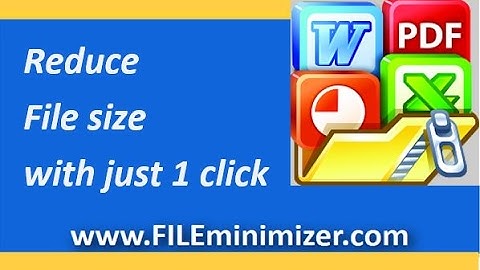 Reduce the file-size of PDF, PPT, Photo files - NFO Reduction solution - FILEminimizer - balesio