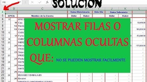 Mostrar Filas ocultas en Excel - SOLUCIÓN