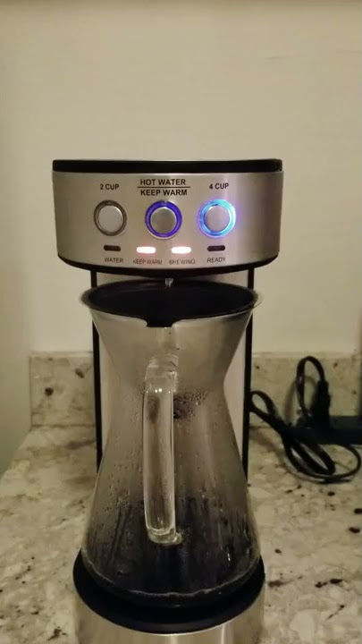 Drip coffee maker without plastic water reservoir -  sound demo