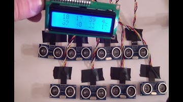 HC-SR04 I2C Octopus "octosonar" test