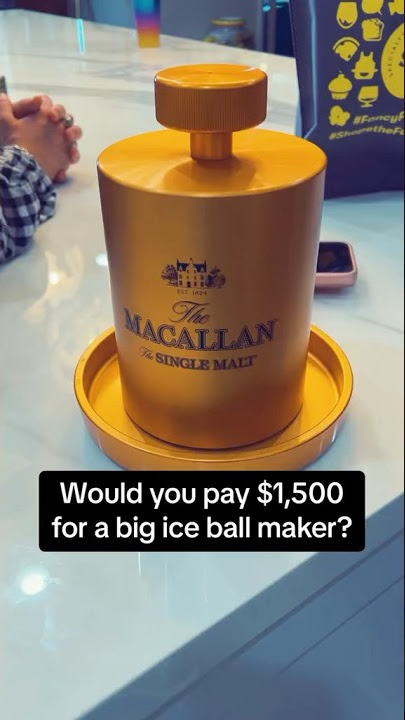 Ice ball machine by Macallan or Cirrus cools your drink