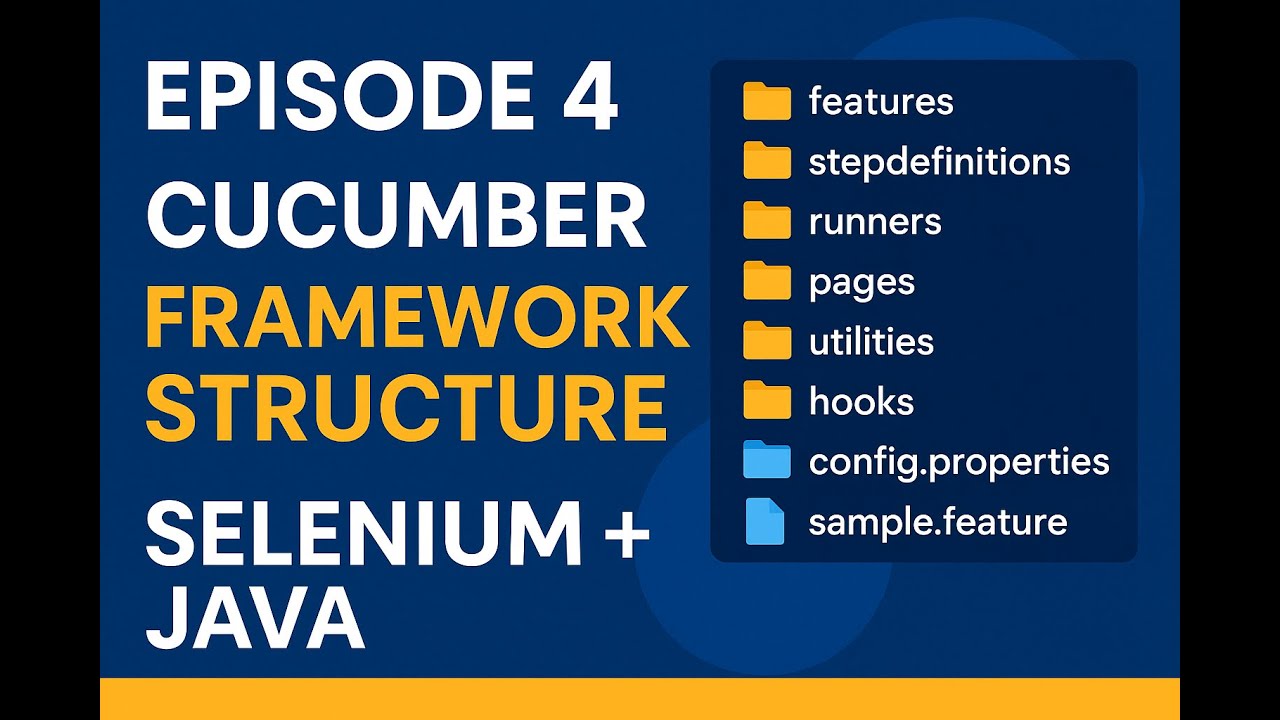 Cucumber Framework Structure Explained | Java + cucumber framework ...