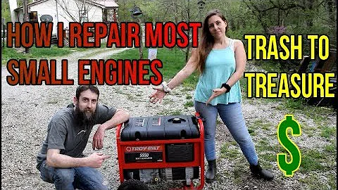 ELIZABETH & ME Repairing a generator  Small engine