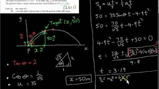 Projectile Motion - Example (2011a HL)