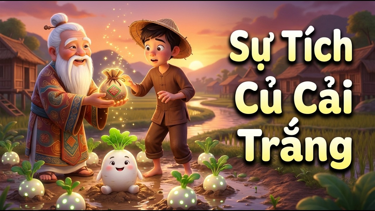 Sự Tích Củ Cải Trắng - Câu Chuyện Cổ Tích Việt Nam Về Chàng Trai Hậu Đậu Và Hạt Giống Ngọc Trời