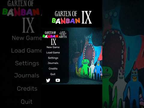 Garten Of Banban 9 New Main Menu With Amalgamation Concept Shorts Shortvideo Gartenofbanban 