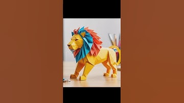 How to Make a Lion with Origami (EASY STEP BY STEP)