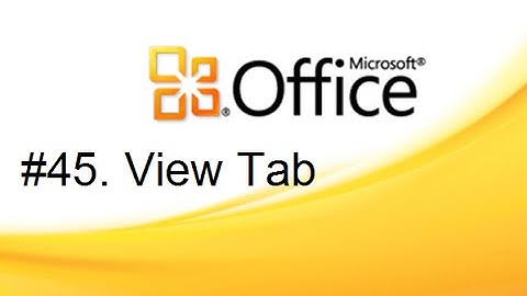 Lesson #45 View Tab (MS Office Word 2007/2010 Tutorial in Hindi & Urdu)