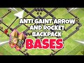Unbeatable Anti Giant Arrow &amp; Rocket Backpack Base Design | Town Hall 18