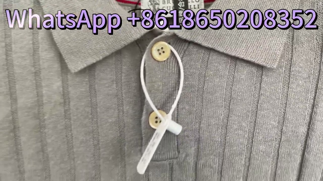 B-runello Cucinelli Cotton Polo Shirt American Style Short Sleeve Knit Pullover T Shirt