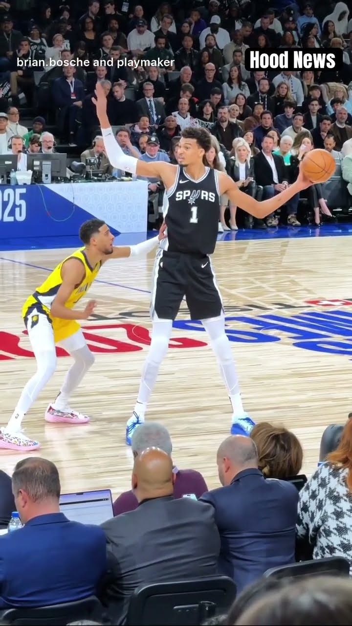 The difference #hoodnews #wemby #tyresehaliburton #paris #viralvideo #spurs #pacers #NBA #sports #us