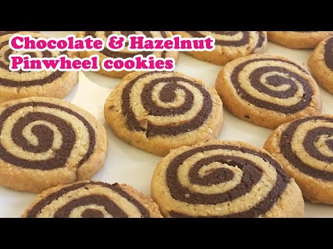 Chocolate & Hazelnut Pinwheel Cookies - Cheeky Crumbs