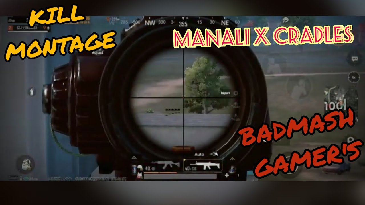 🔥Manali x Cradles 😼 BGMI MONTAGE 🔥1v4 Clutch😈BADMASH GAMER'S