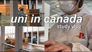 life in canada | uni study vlog, library, essays, productive vlog