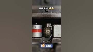 Bomb blast under 1000 hydraulic press 🤯🤯 #asmr #hydraulicpress #shorts #viral