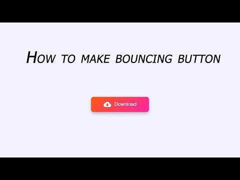 How to Create the Bouncing Button Using HTML and CSS: Step-by-Step Tutorial #css3 #html5 #frontend