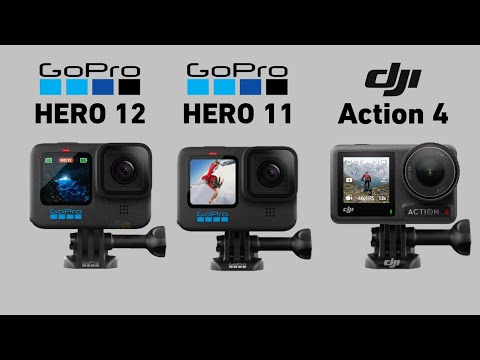 GoPro HERO 12 Vs GoPro HERO 11 Black Vs Dji ACTION 4 | Big 3 Comparison