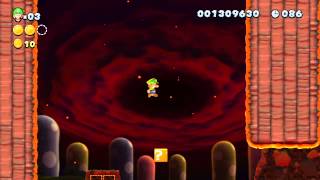 New Super Luigi U (Wii U) - Peachs Castle-4 Walkthrough (1-Player)