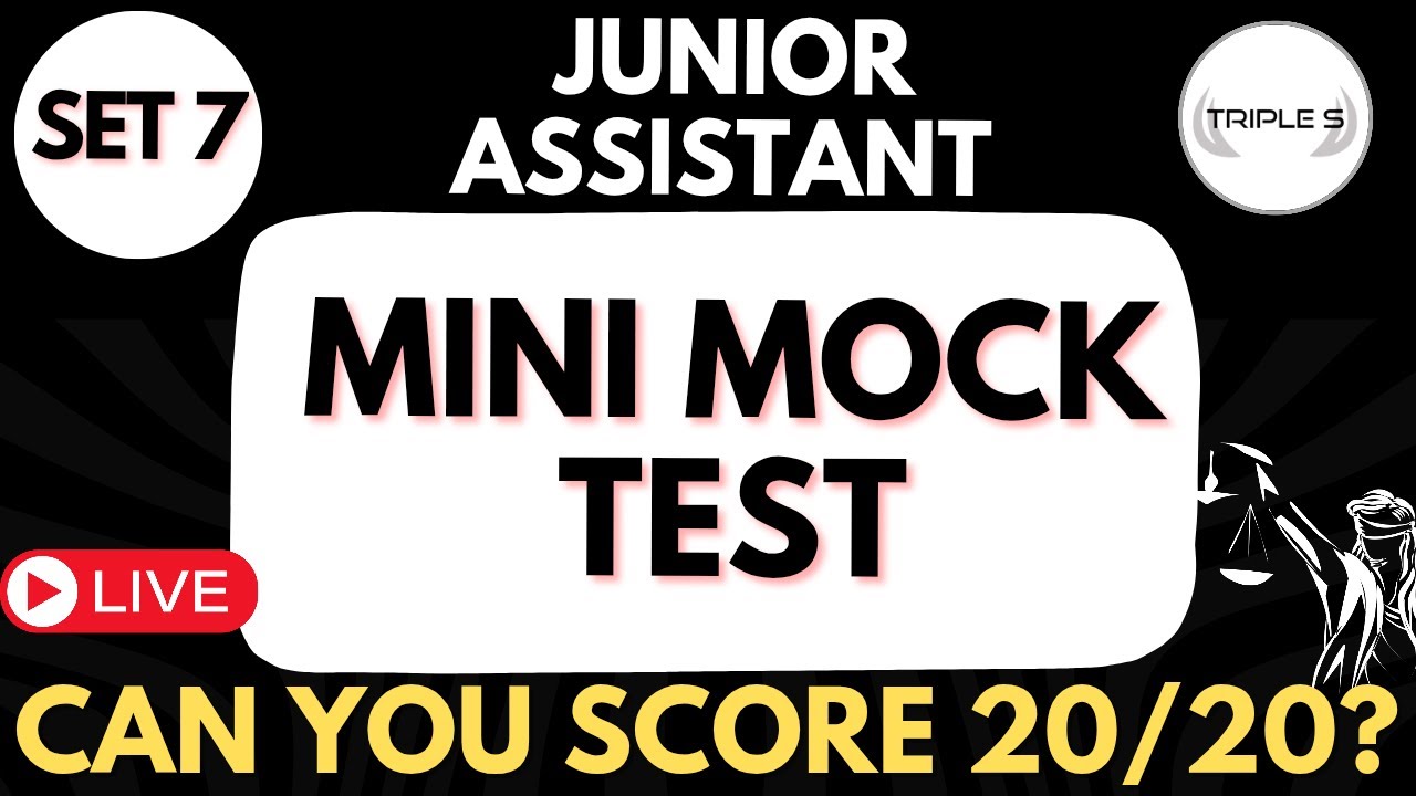 Junior Assistant High Court Mini Mock Test: Can You Score 20/20 | Set 7