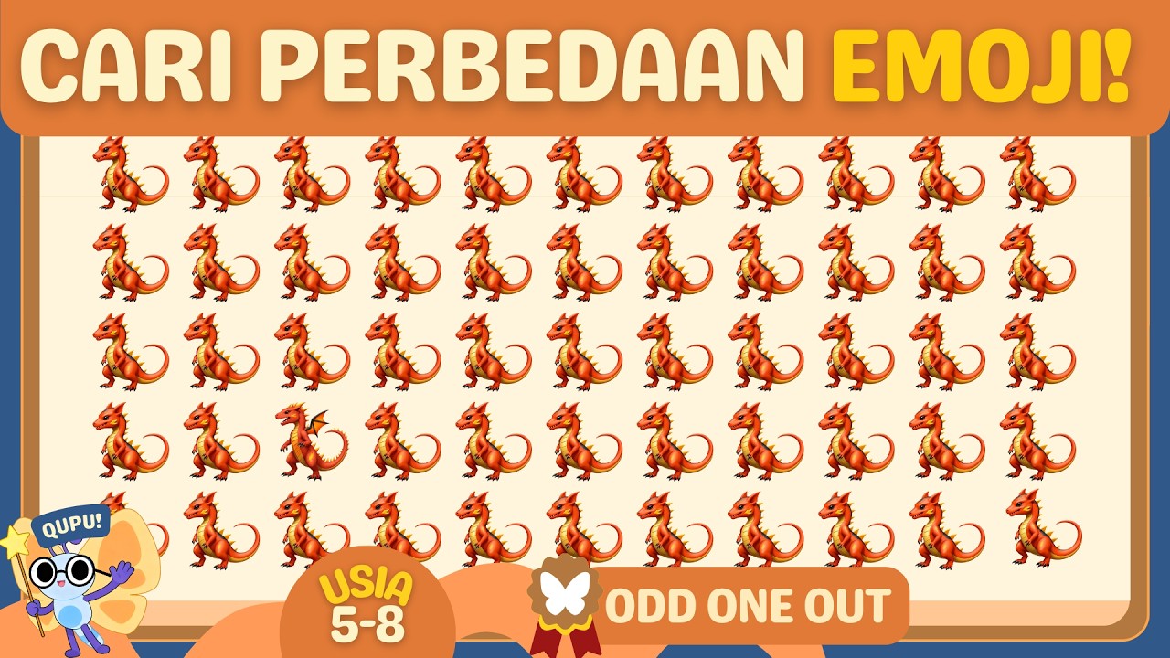 Cari Emoji yang Berbeda 🔎 Part 10 | 6 Level Kesulitan (Mudah–Super Sulit) | QUPU