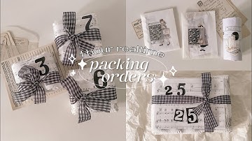 1 hour pack orders with me 🤍 ASMR small business ✨ no midroll ads 🎬 no music wrapping ideas