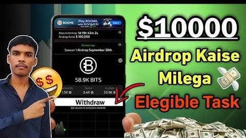 Bits airdrop $10000 eligibility criteria | Bits airdrop withdrawal kaise kare | Bits airdrop