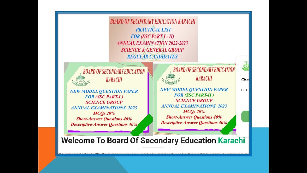 Karachi board model papers 2023 - download Karachi board intermediate model papers 2023  # bsek